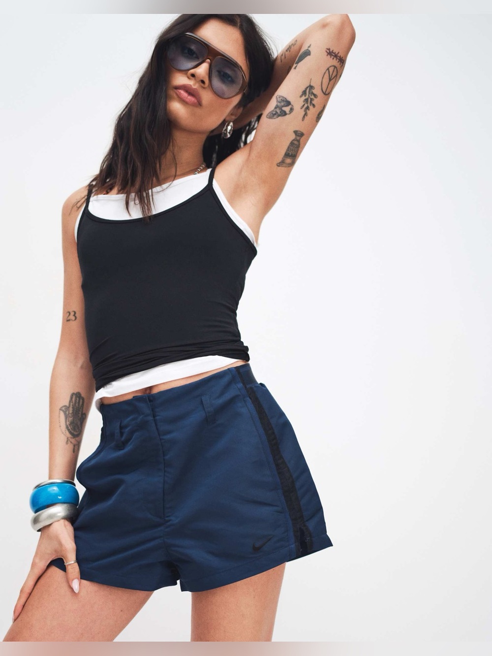 Nike Street 2 inch shorts in navy and black